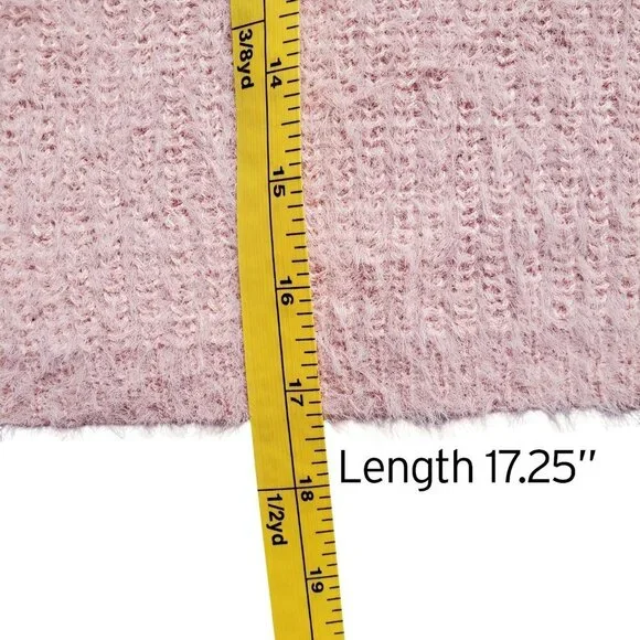 Mimi Chica Fuzzy Plush Hairy Sweater Skirt Blush Light Pink M - Picture 9 of 10